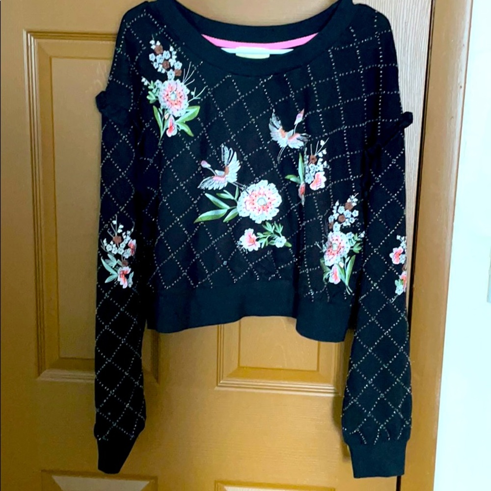 Embellished and embroidered sweater